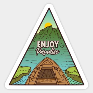 enjoy paradise triangle Sticker